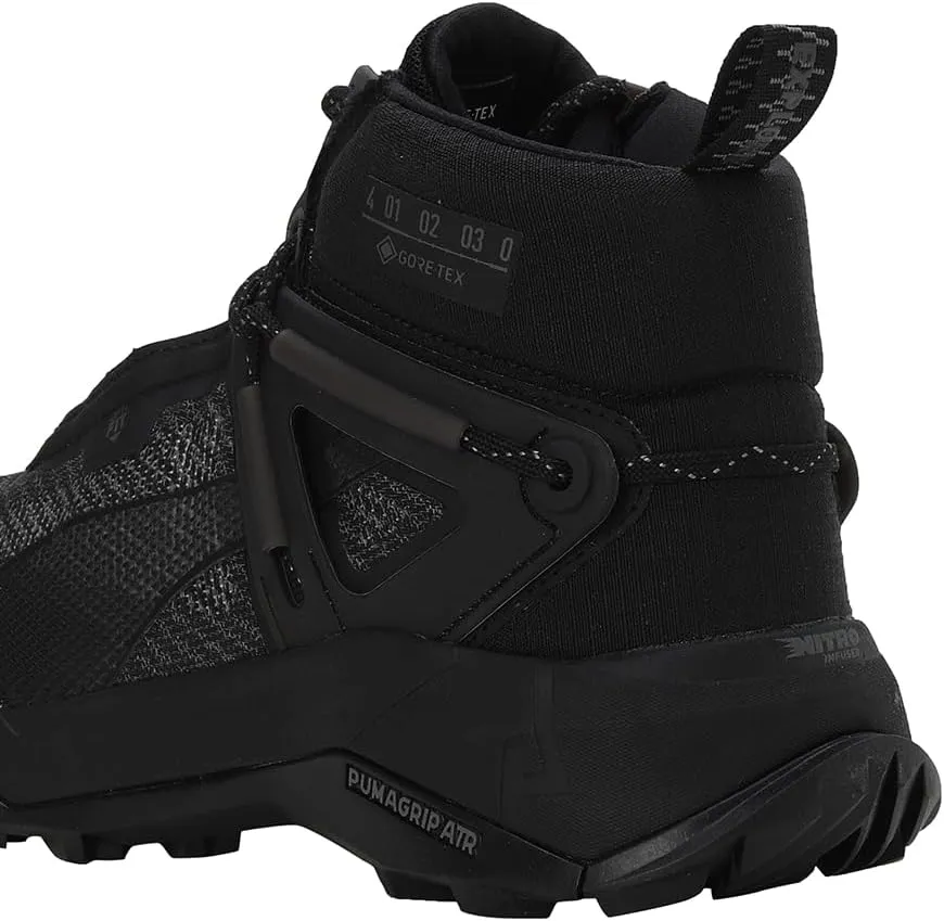PUMA Explore Nitro Mid GTX Womens Hiking Trail Trainer Shoe Black/Grey