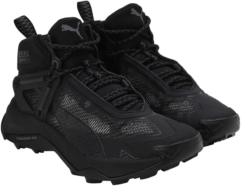 PUMA Explore Nitro Mid GTX Womens Hiking Trail Trainer Shoe Black/Grey
