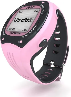 Pyle Extreme GPS Sports Watch Workout Trainer - ANT  Heart Rate Monitor Compatible - For Tracking Running, Biking, Hiking Outdoors - Export Data to Map my Run and Strava - Displays Pace, Speed and Distance
