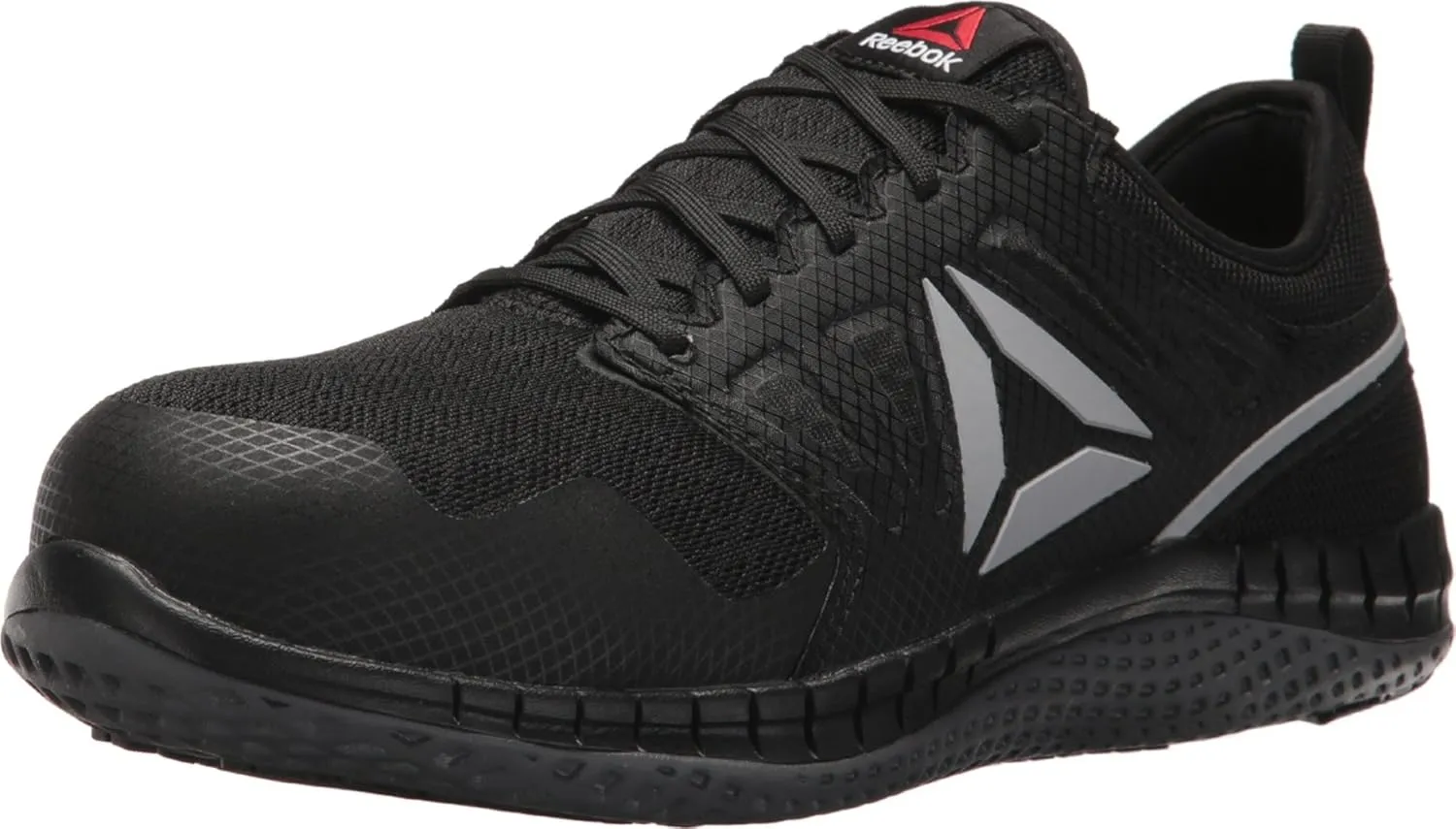Reebok Men's Rb4250 Zprint Safety Steel Toe Athletic Work Shoe Navy Red and Grey