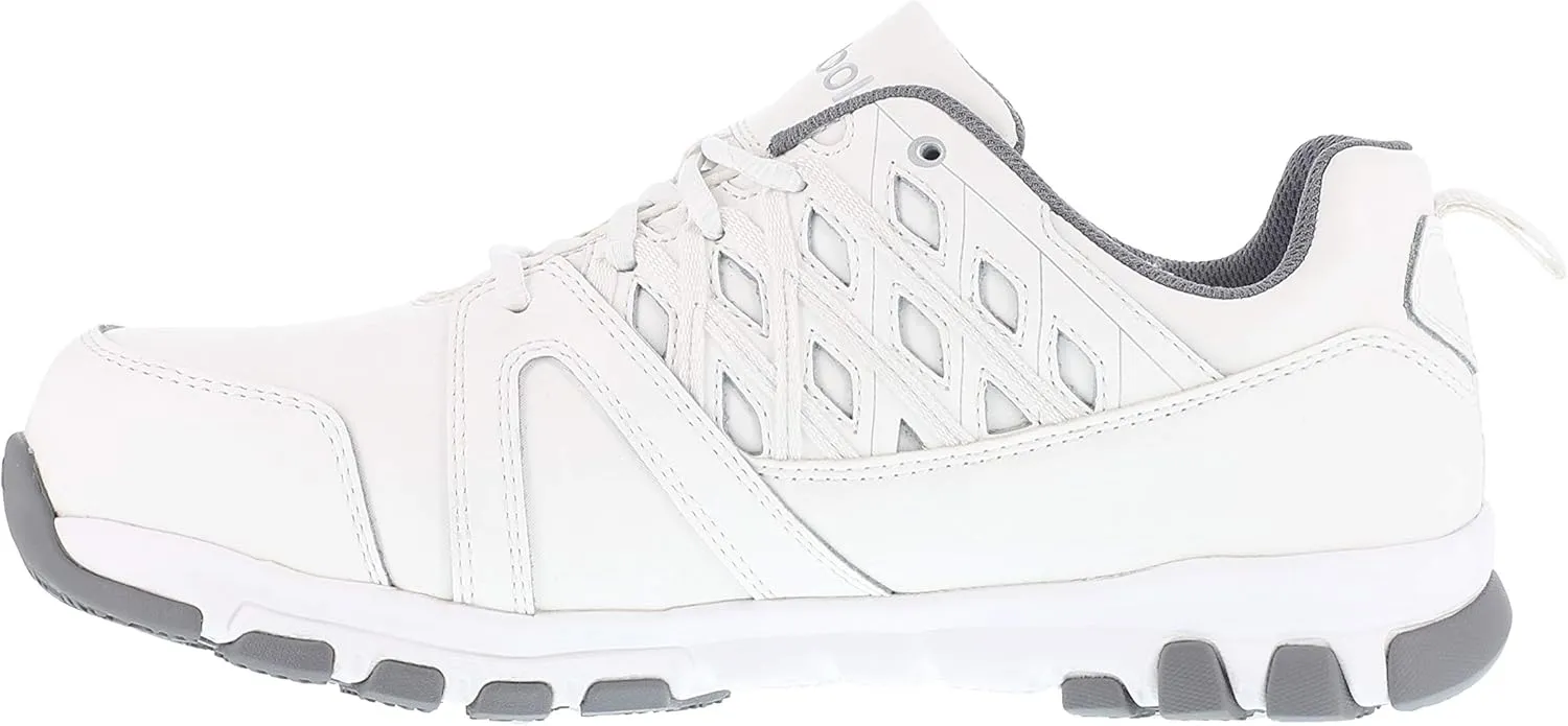 Reebok Men's Rb4443 Sublite Athletic Work Steel Toe Shoe White Safety