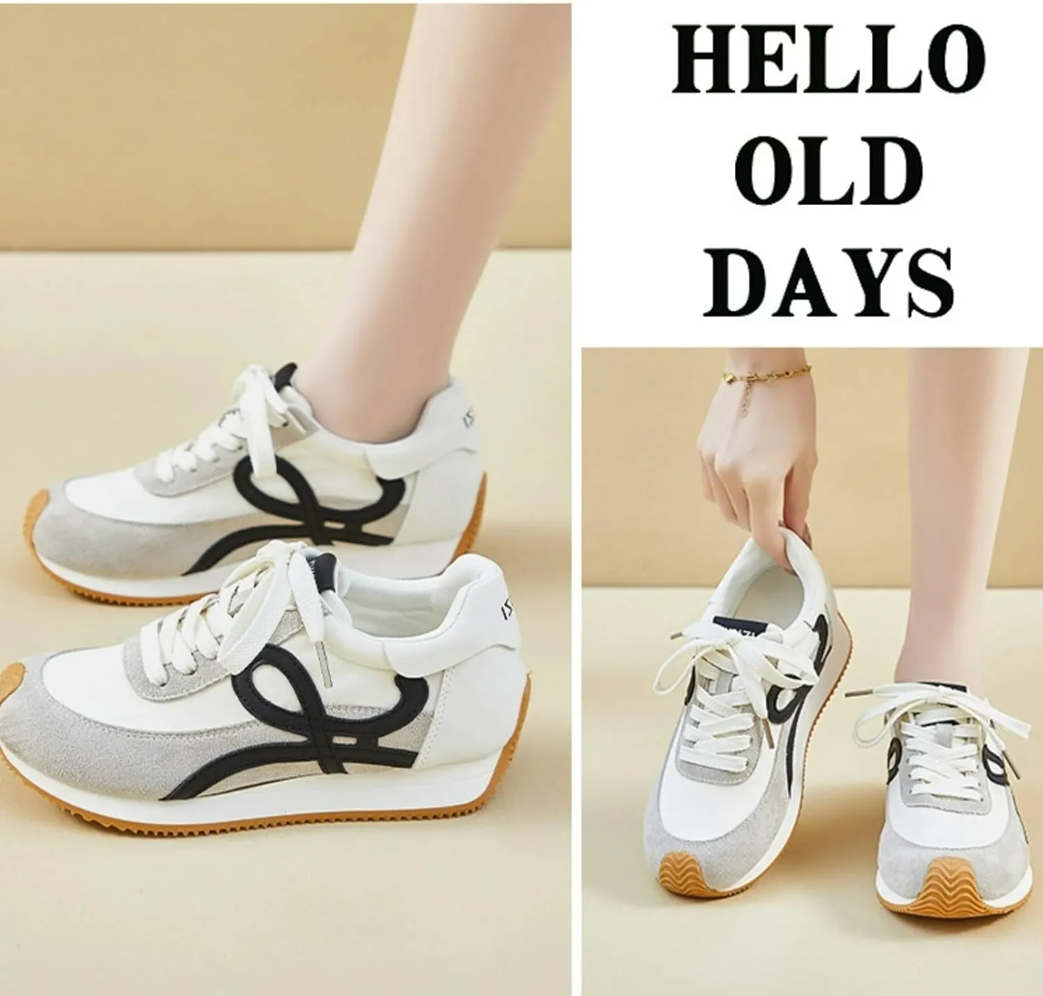 Retro Slide-On Chunky Platform Sneakers Women Y2K Aesthetic 2.2" Height Increase Casual Outfit Cute Walking Shoes