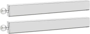 Rev-A-Shelf 14" Pull Out Valet Rod for Closet Organization, Extendable Sliding Clothes Storage Hanging Rack, Chrome, CVLSL-14-CR-1 (2 Pack)