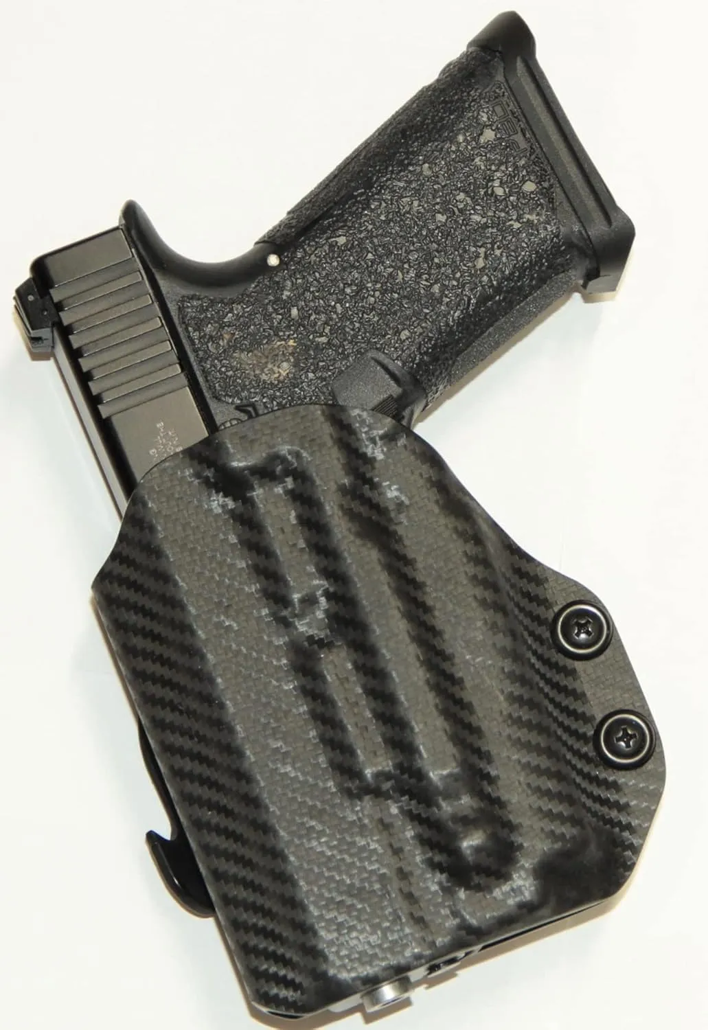 REVKEL Custom Kydex Molded OWB Paddle Holster for Sig Sauer P365/X with Crimson Trace LG-422. Black Right Hand Draw. Hand Crafted in Texas, USA.