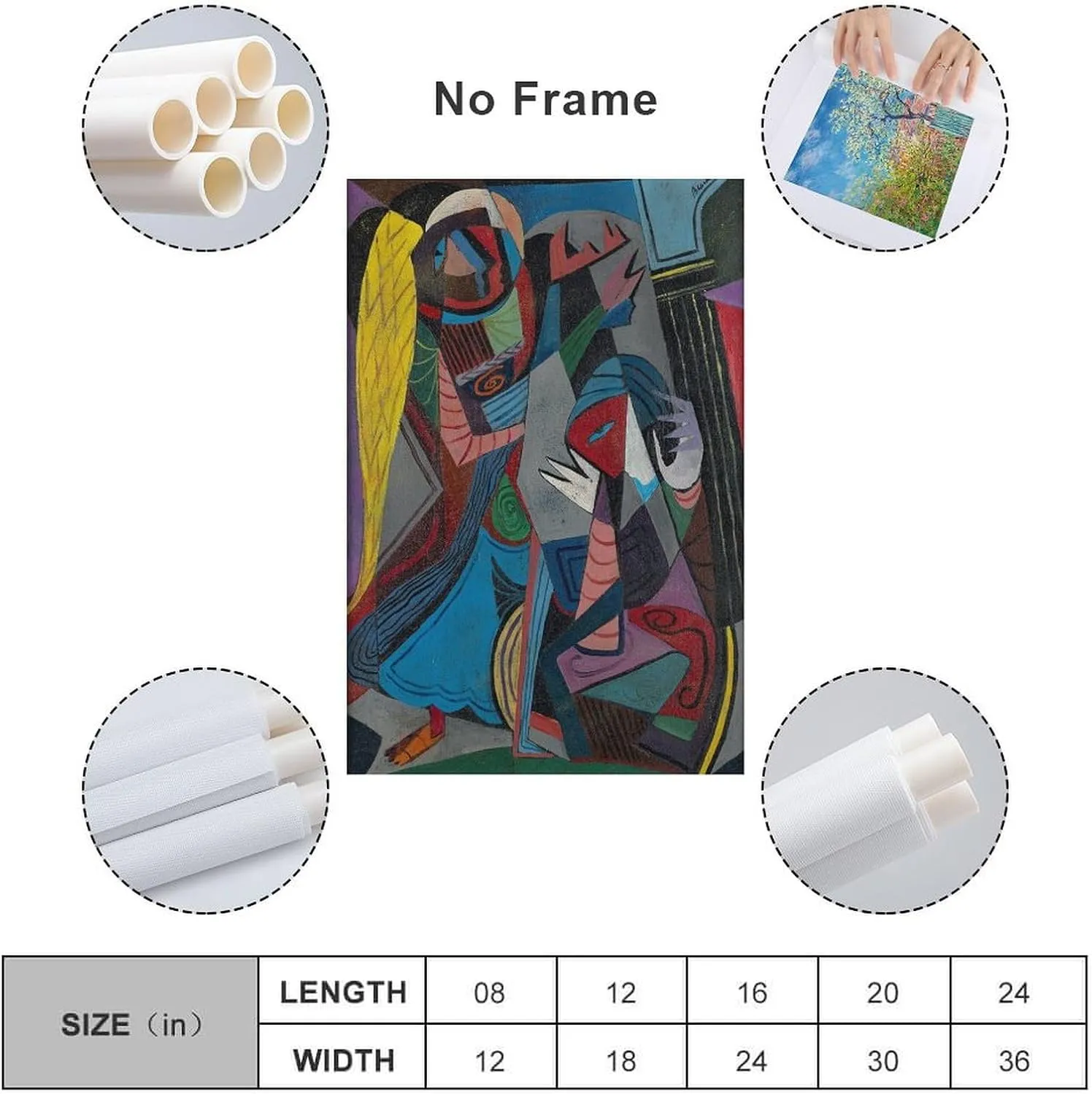 Romare Bearden, The Annunciation, Oil on Canvas, 1946 Art Poster Canvas Painting Decor Wall Print Photo Home Modern Decorative Posters Framed/Unframed 12x18inch(30x45cm)