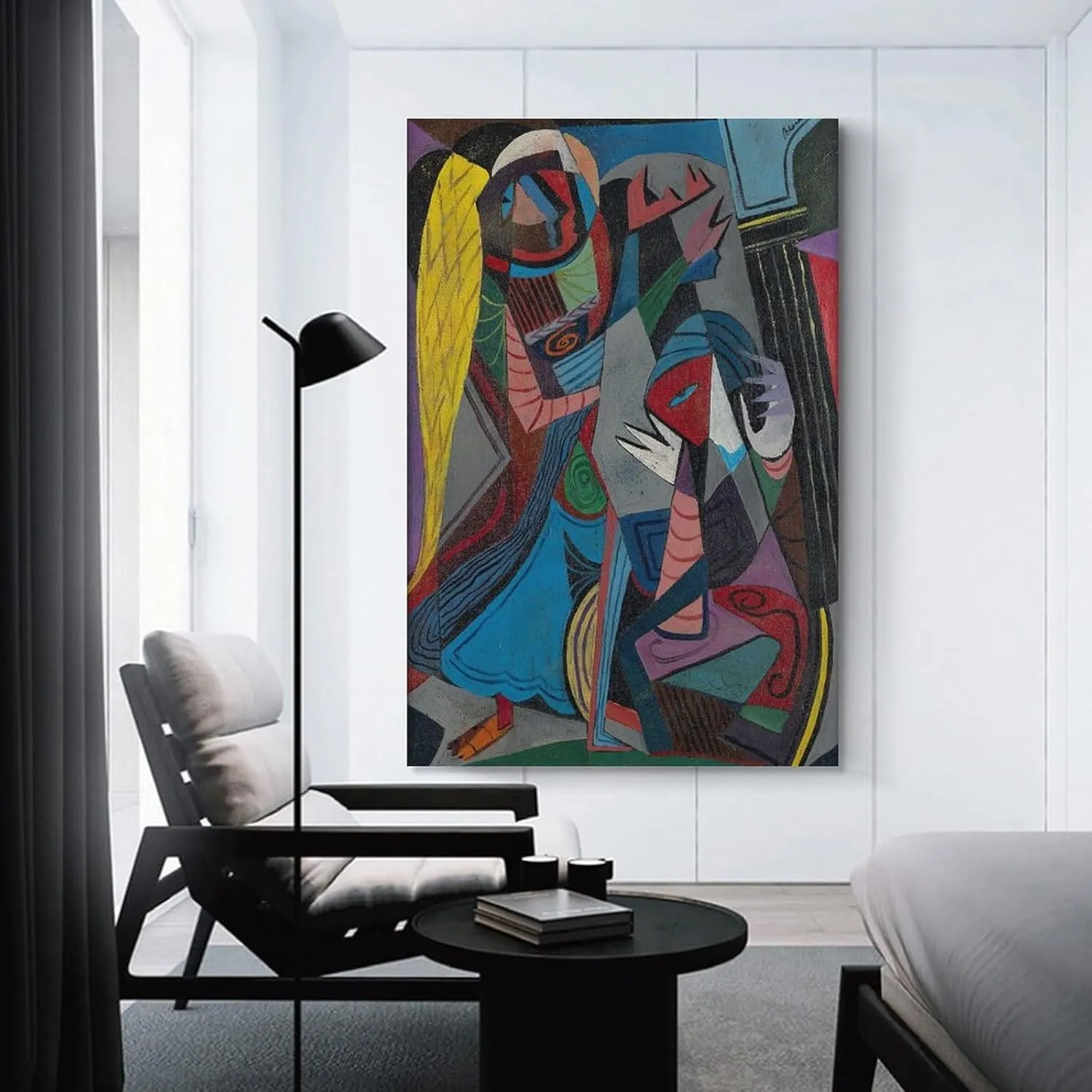 Romare Bearden, The Annunciation, Oil on Canvas, 1946 Art Poster Canvas Painting Decor Wall Print Photo Home Modern Decorative Posters Framed/Unframed 12x18inch(30x45cm)