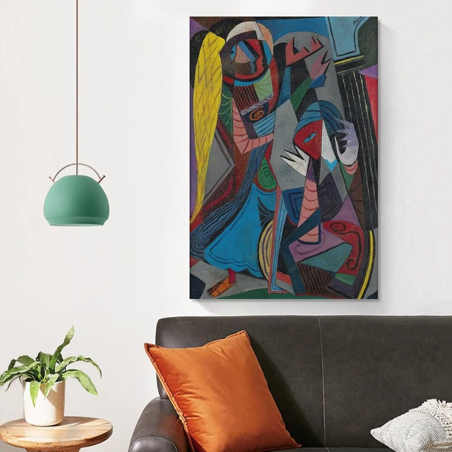 Romare Bearden, The Annunciation, Oil on Canvas, 1946 Art Poster Canvas Painting Decor Wall Print Photo Home Modern Decorative Posters Framed/Unframed 12x18inch(30x45cm)