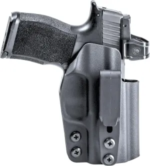 Rounded Tuckable Holster - IWB, Inside Waistband Concealed Carry, American Made, Concealment Express, Black Kydex, Optics Ready, Fits: