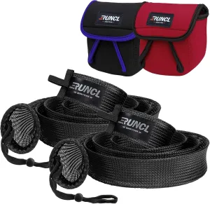 RUNCL Fishing Rod Sleeves & Reel Bags, Spinning/Casting Rod Socks & Spinning/Baitcasting Reel Covers - Protection Solution, Space Saver, Perfect Storage - Fishing Pole Sleeves & Reel Pouch (2 Pack)