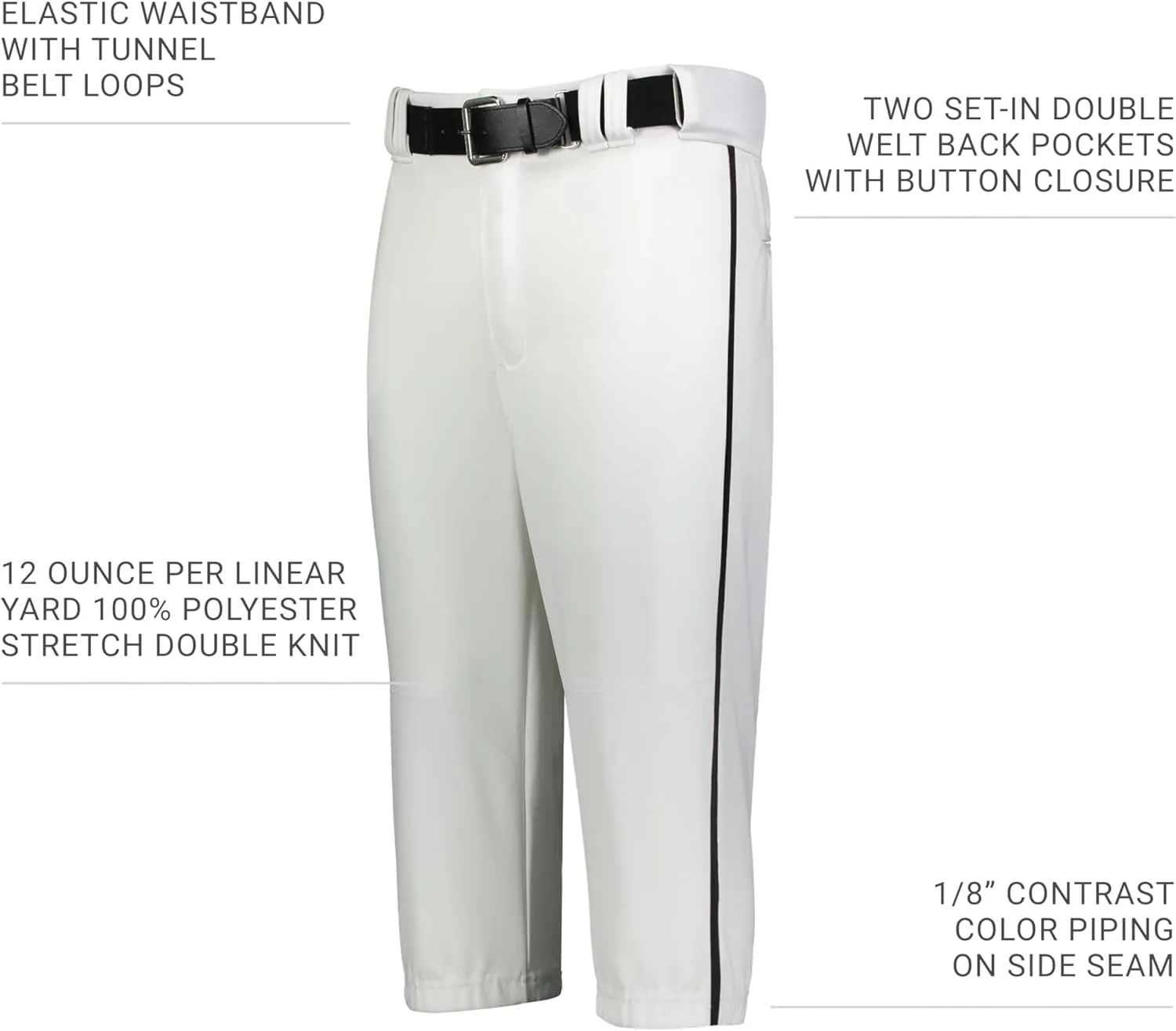 Russell Athletic Men's Piped Diamond Series Knicker 2.0, Durable Fabric, Reinforced Knees, Athletic Fit
