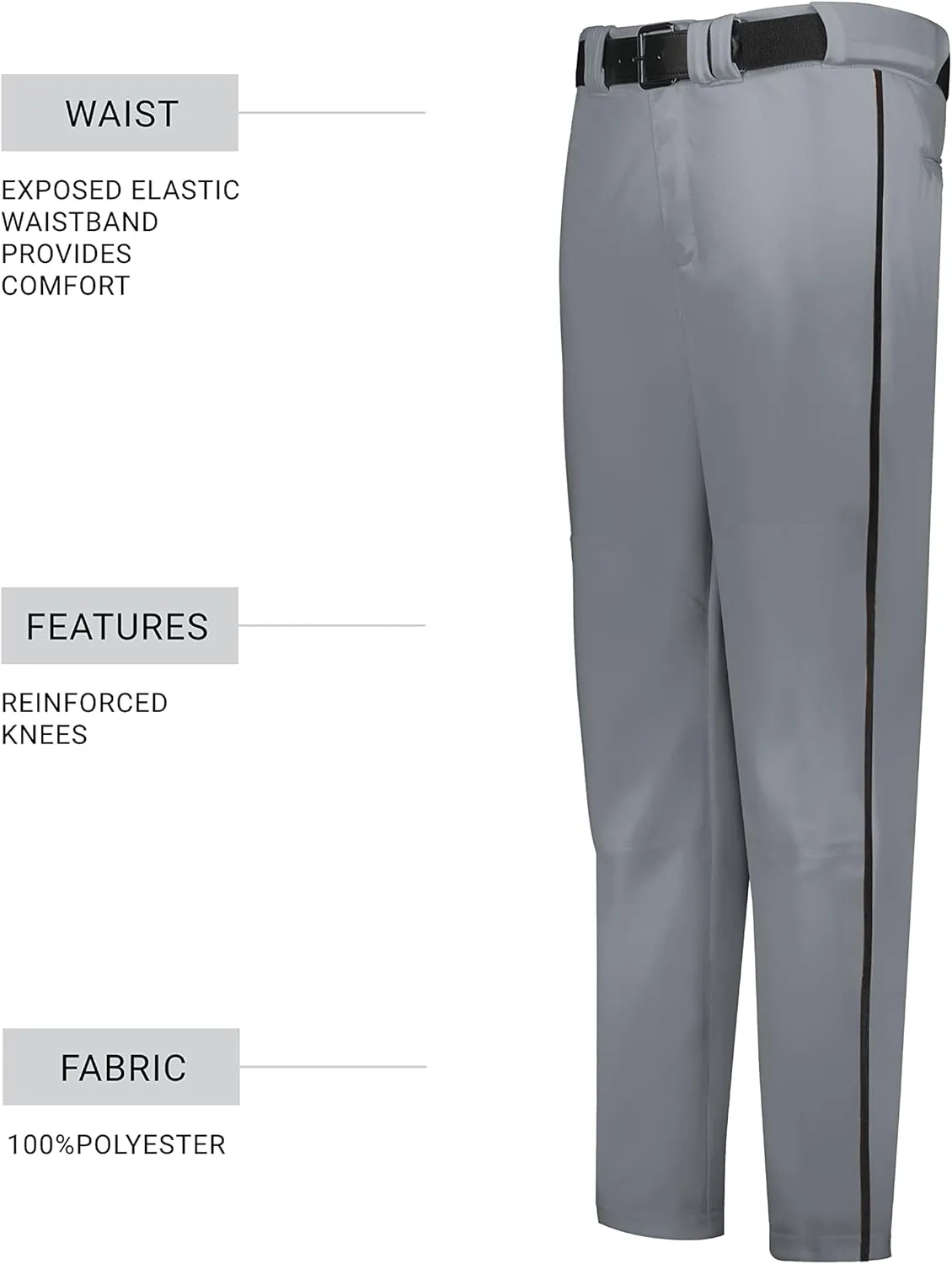 Russell Athletic Piped Change Up Baseball Pant - Comfort and Performance Ideal for Baseball, Softball, and Fastpitch