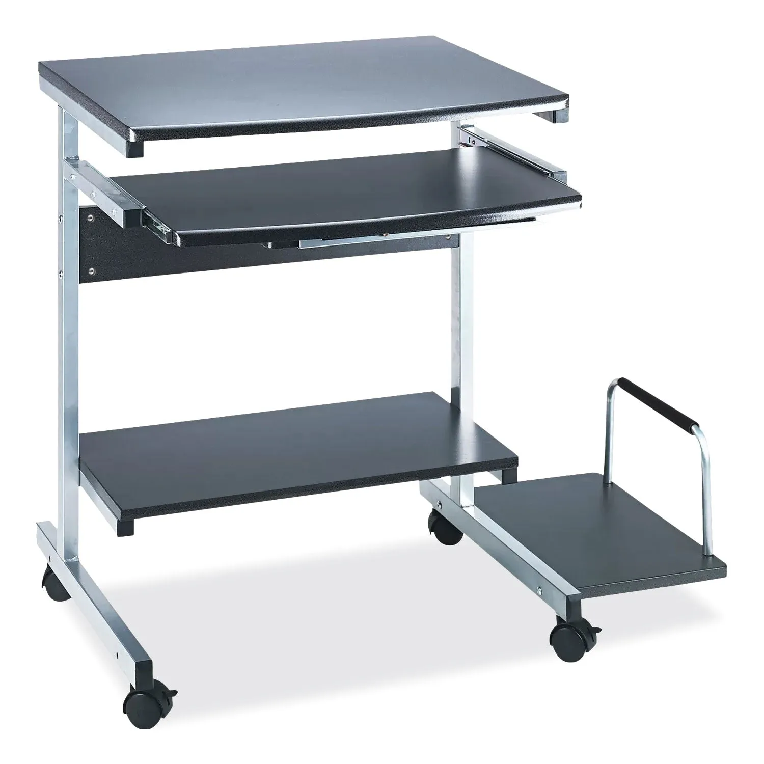 Safco® Eastwinds Series Portrait PC Desk Cart, 36" x 19.25" x 31", Anthracite