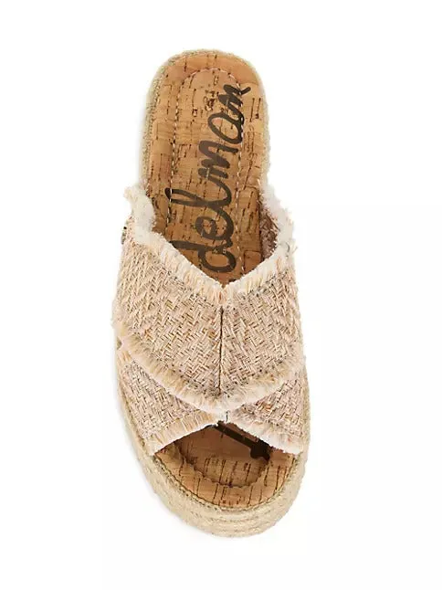 Sand Sandals Slip Open Dedicated support Feature-rich Platform On Sam Toe Fashion Wedge Slides Edelman Ashlynn