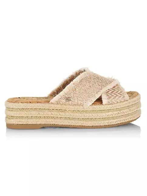 Sand Sandals Slip Open Dedicated support Feature-rich Platform On Sam Toe Fashion Wedge Slides Edelman Ashlynn