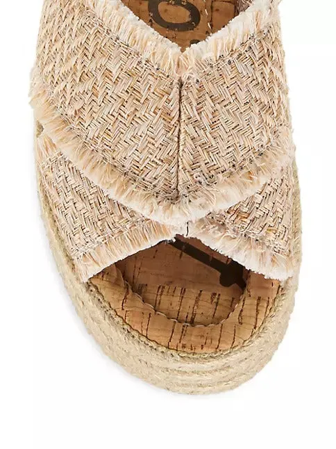 Sand Sandals Slip Open Dedicated support Feature-rich Platform On Sam Toe Fashion Wedge Slides Edelman Ashlynn