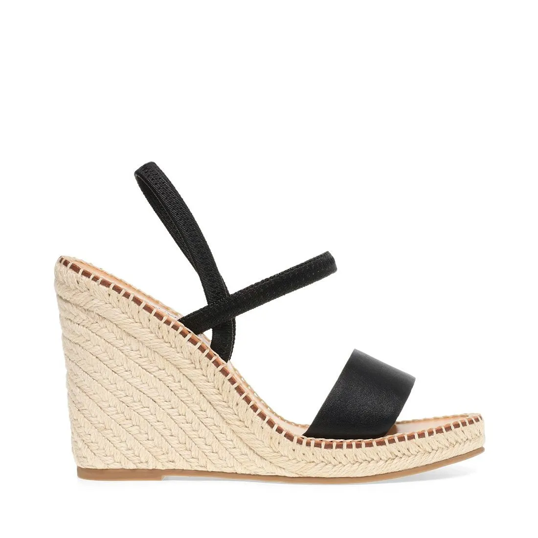 Sandals Steve Women's Diverse collection Mckenzie Madden Custom design Wedge BLACK Espadrille