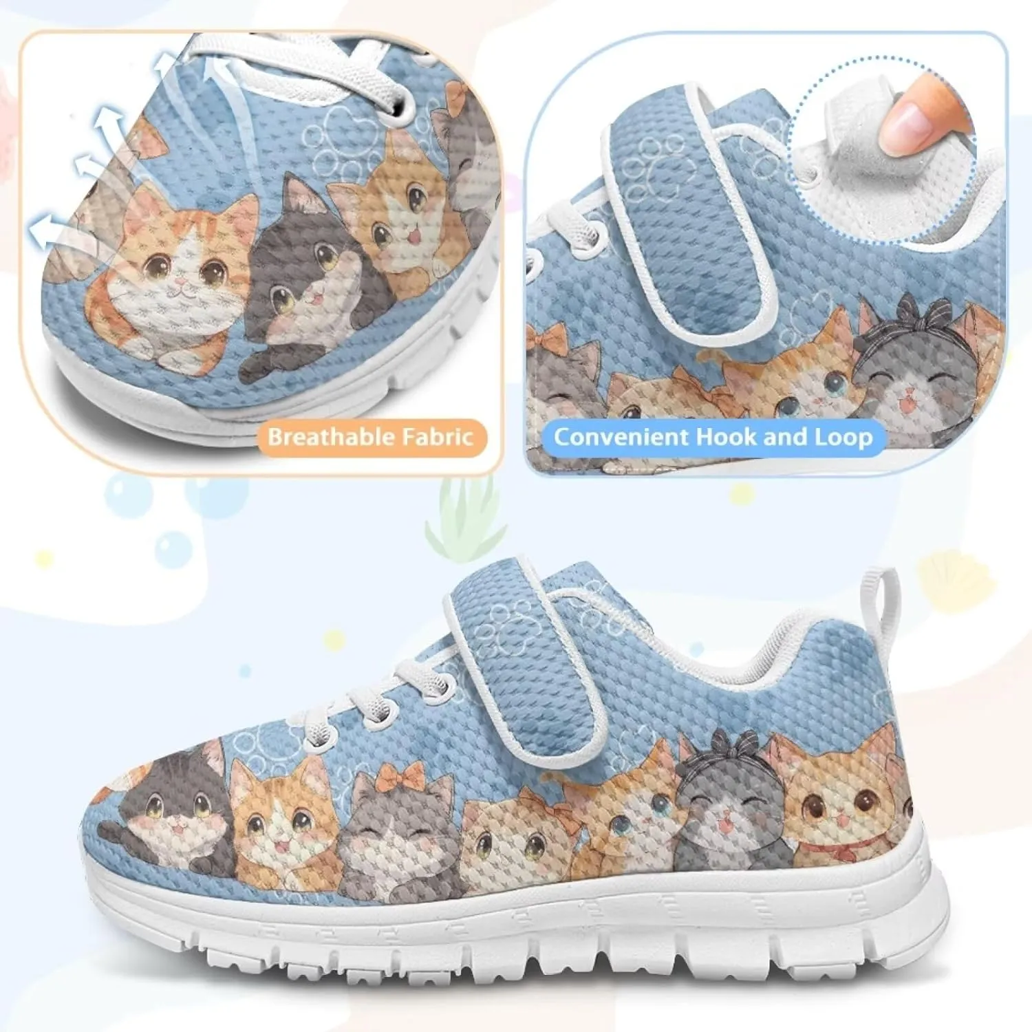 School Sneakers for Girls Boys Running Tennis Shoes Kids Slip on Shoes
