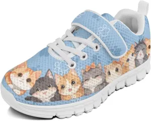 School Sneakers for Girls Boys Running Tennis Shoes Kids Slip on Shoes