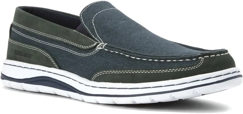 Sebago Men's Hartland Slip On (13 M in Navy Canvas/Nubuck)