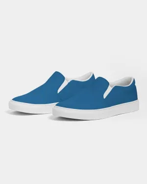 Shaded Blue Slip-On Canvas Sneakers | Men's | C100M50Y0K30