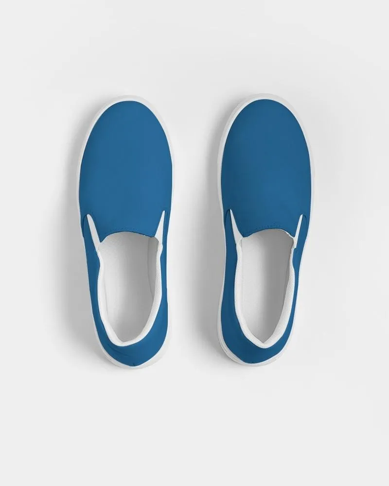 Shaded Blue Slip-On Canvas Sneakers | Men's | C100M50Y0K30