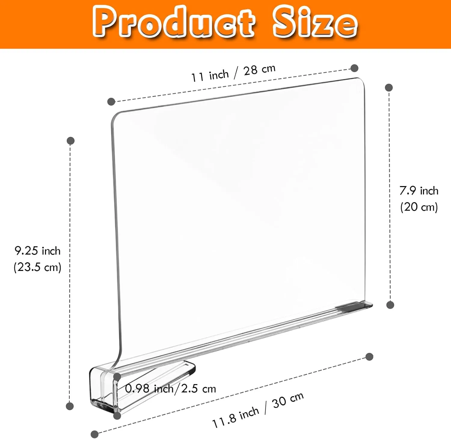 Shelf Dividers for Closet Organization, 12 Pack Clear Acrylic Closet Dividers Shelf Organizer for Wood Shelves, Bag Purse Clothes Sweater Shirt Storage Separator for Bedroom Wardrobe Kitchen