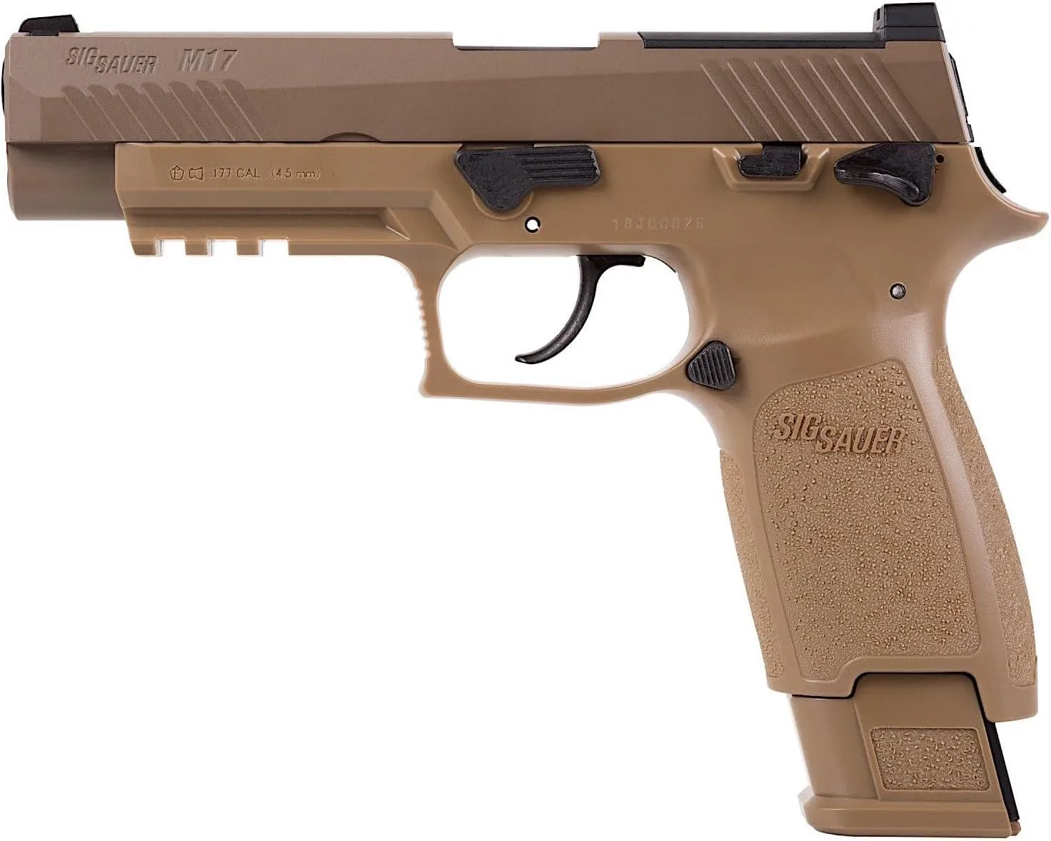 Sig Sauer P320 M17 CO2-Powered .177 Cal Semi-Automatic Air Pistol with 20rd Pellet Magazine Included