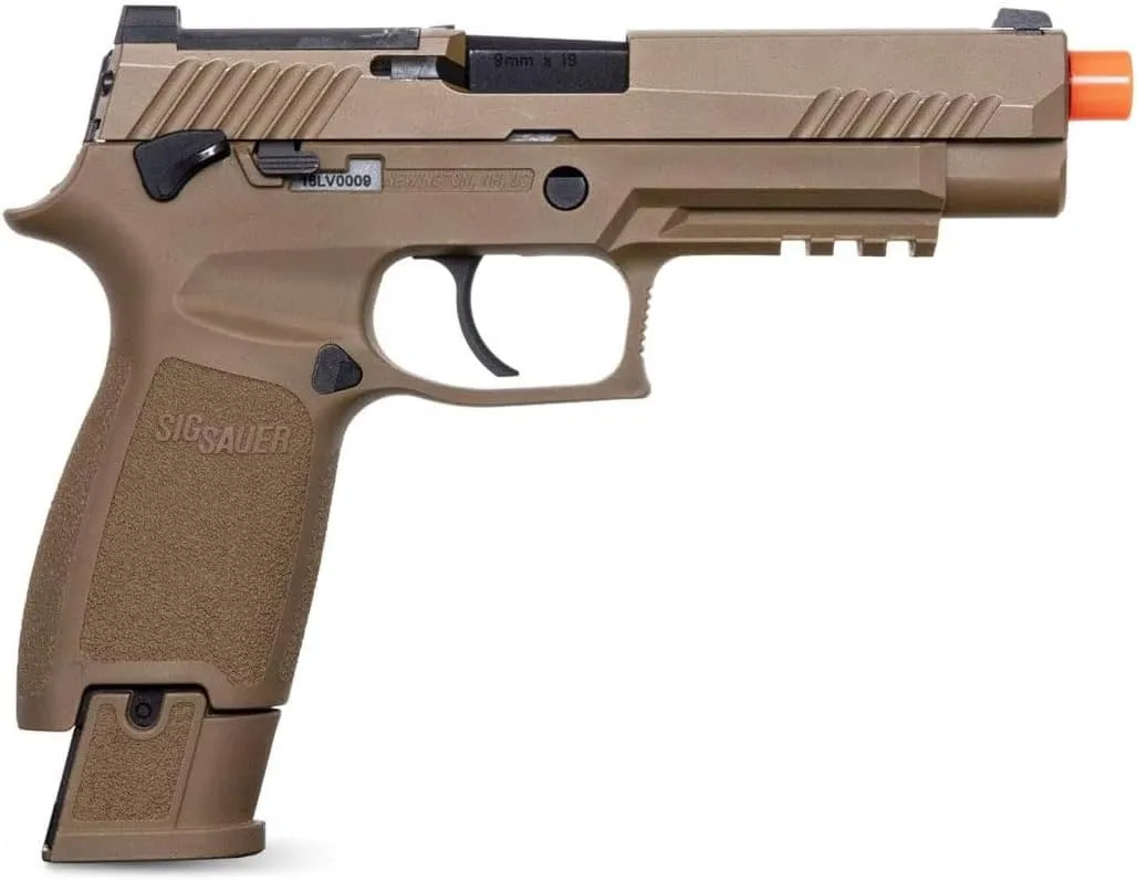 Sig Sauer Proforce 6mm BB Caliber Metal Slide Construction with Full Blow-Back Action 21rd M17 Airsoft Pistol, Coyote Tan