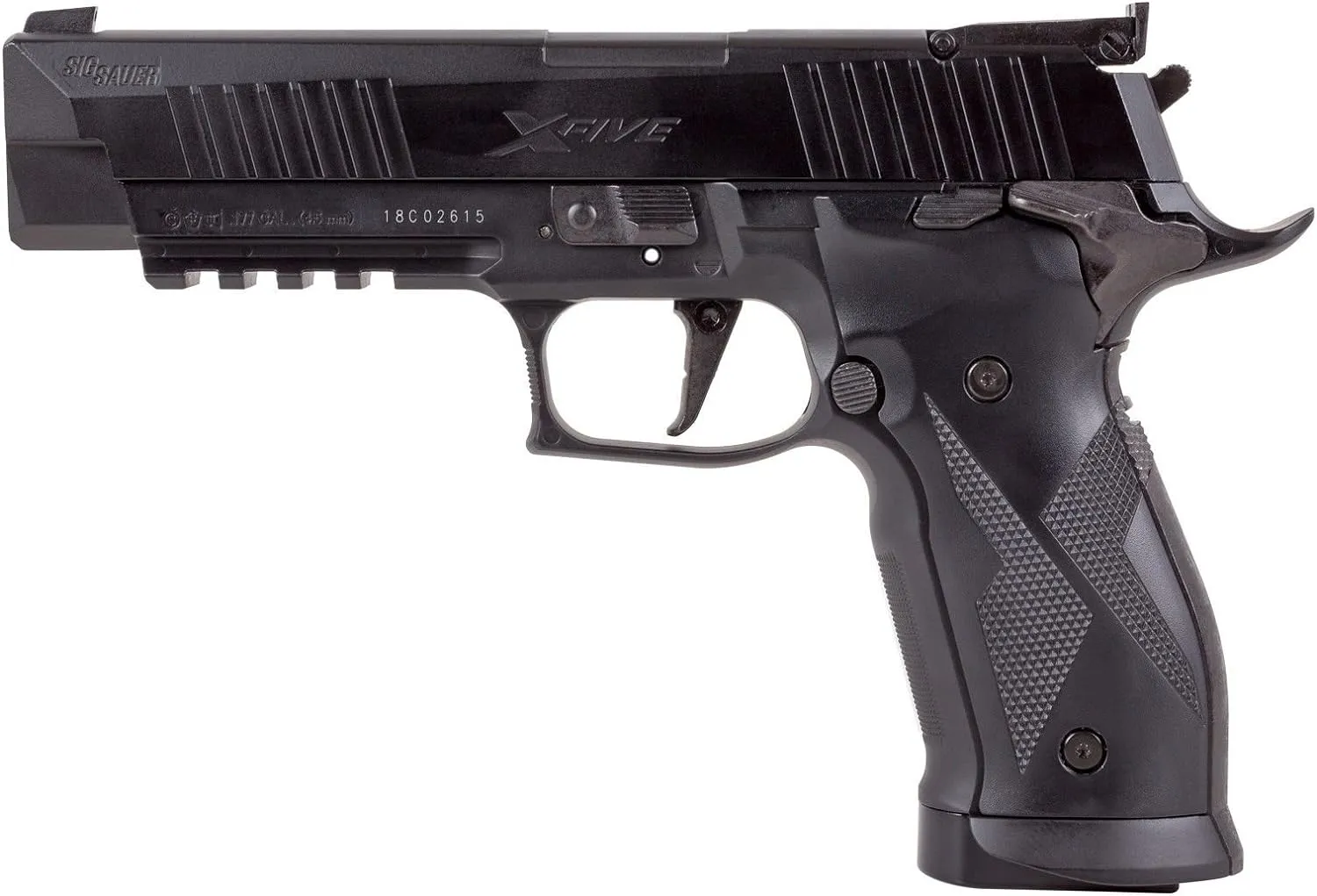 Sig Sauer X-Five CO2-Powered .177 Caliber Semi-Auto Black Air Pistol with 20rd Pellet Mag - CO2 Cartridges Not Included