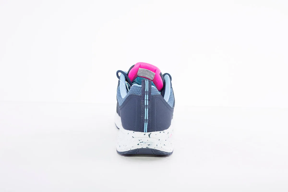 SKECHERS - 124428 GO WALK OUTDOOR LACE UP TRAINER - NAVY/PINK