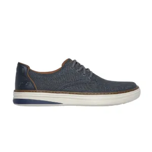 Skechers Men Canvas Laced Slip On Trainers - 205135 - Navy