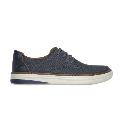 Skechers Men Canvas Laced Slip On Trainers - 205135 - Navy