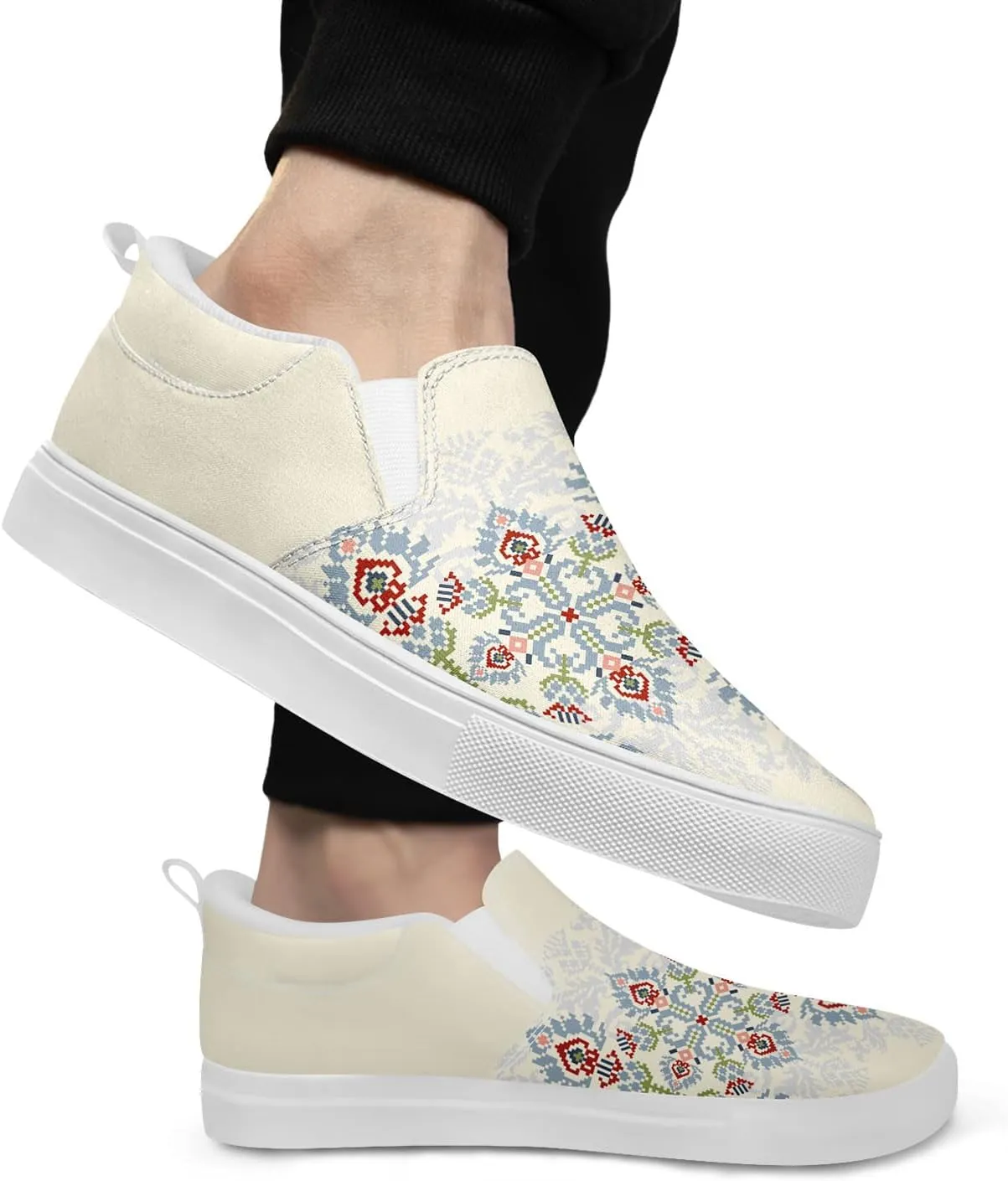 Slip on Shoes for Men Women Canvas Sneakers Loafers Classic Low Top Casual Shoes
