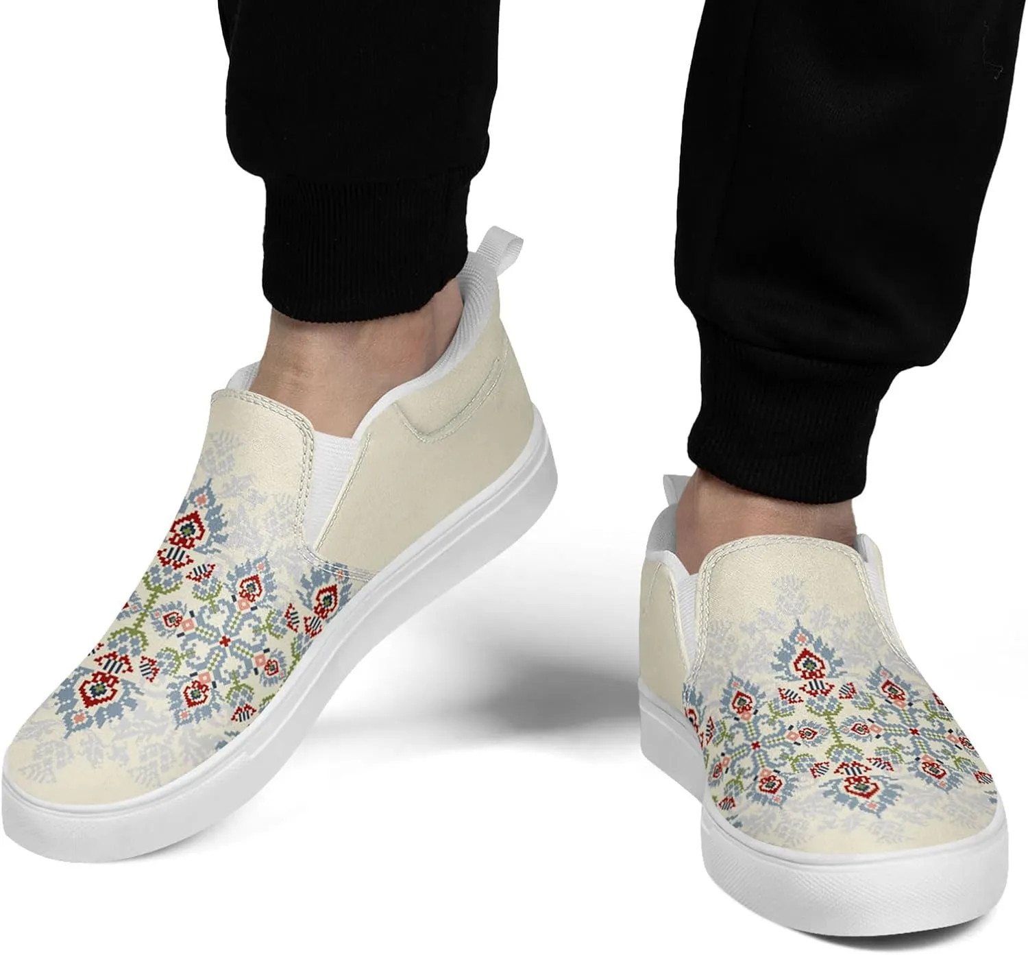 Slip on Shoes for Men Women Canvas Sneakers Loafers Classic Low Top Casual Shoes