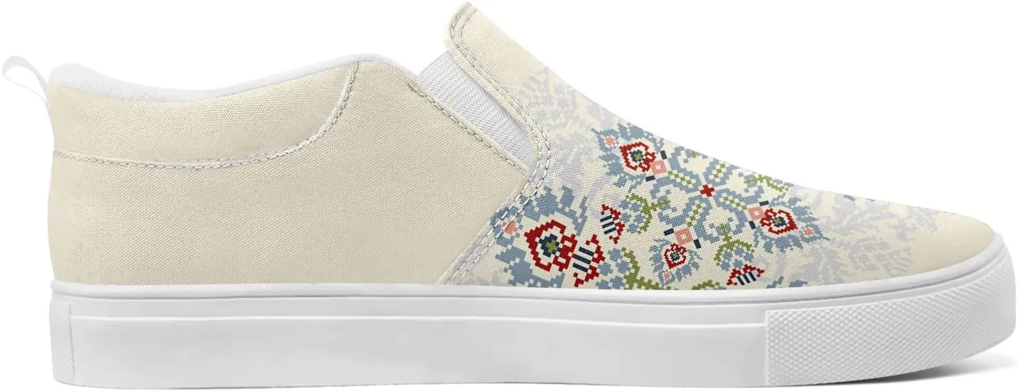 Slip on Shoes for Men Women Canvas Sneakers Loafers Classic Low Top Casual Shoes