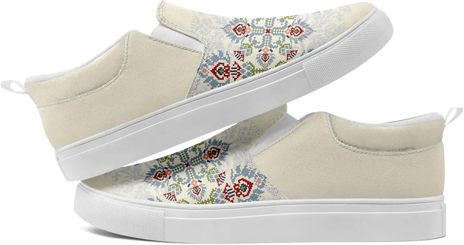 Slip on Shoes for Men Women Canvas Sneakers Loafers Classic Low Top Casual Shoes