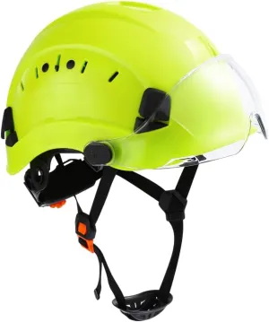 SMASYS Safety Hard Hat ABS Helmet Adjustable with Visor 6-Point Suspension Perfect for Construction and Climbing