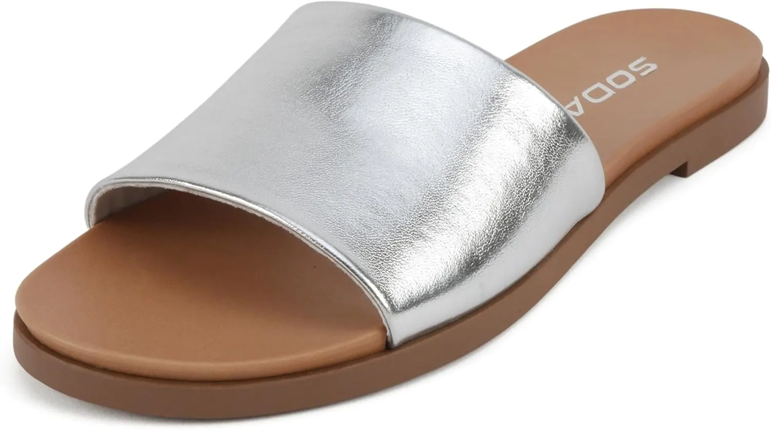 Soda “Board” ~ Women Open Round Toe Single Band Slide Sandal