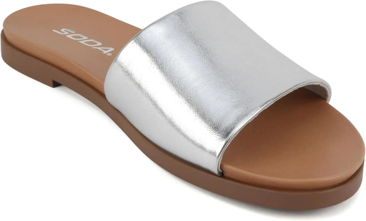 Soda “Board” ~ Women Open Round Toe Single Band Slide Sandal