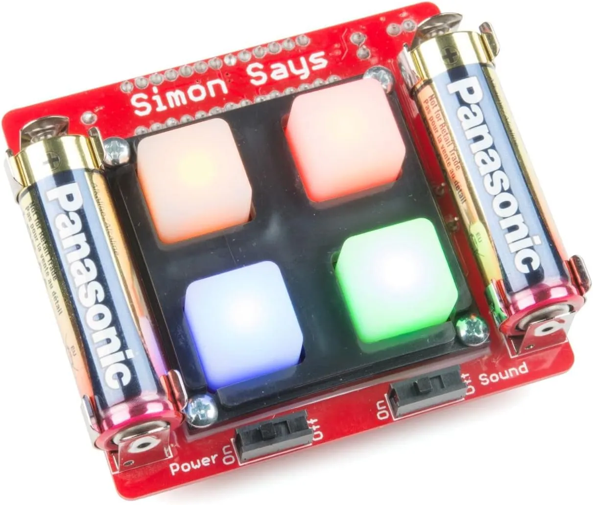 SparkFun Simon Says - Through-Hole Soldering Kit - Beginning Skill Level Project Build a Game Use for STEM Education Learning Classroom at Home Library Makerspace Fun for Kids and Adults