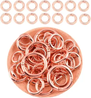 Spring O Ring Metal Buckle Carabiner Clips Opening Round Trigger Spring Keyring Buckle Charm