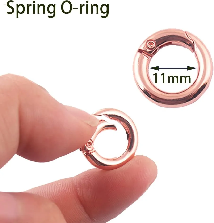 Spring O Ring Metal Buckle Carabiner Clips Opening Round Trigger Spring Keyring Buckle Charm