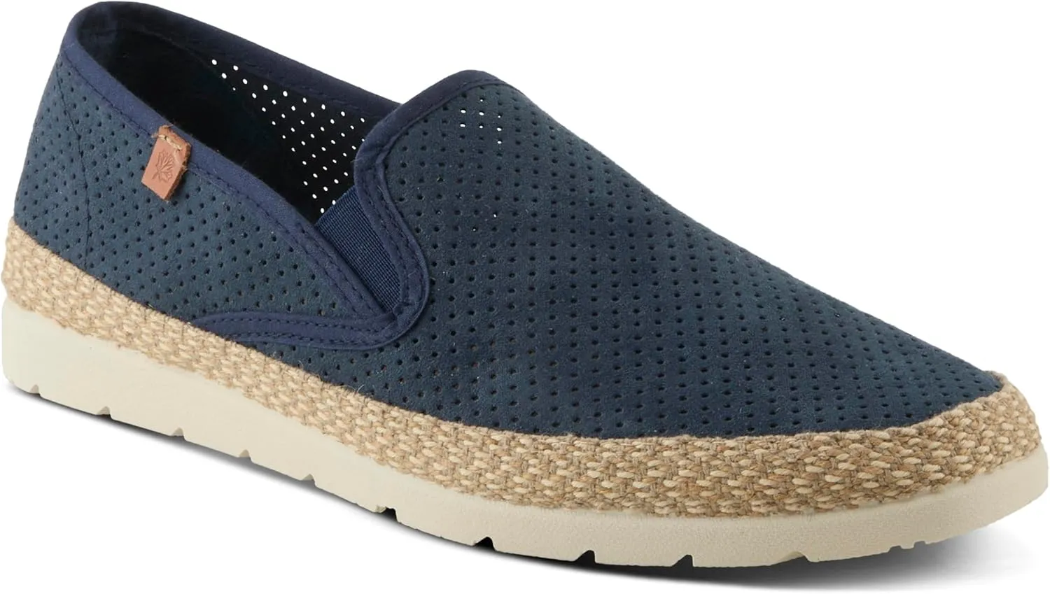 Spring Step Men's Raiden Suede Espadrilles – Slip-On Summer Shoes with Cork Insole and Rubber Outsole, Made in Spain