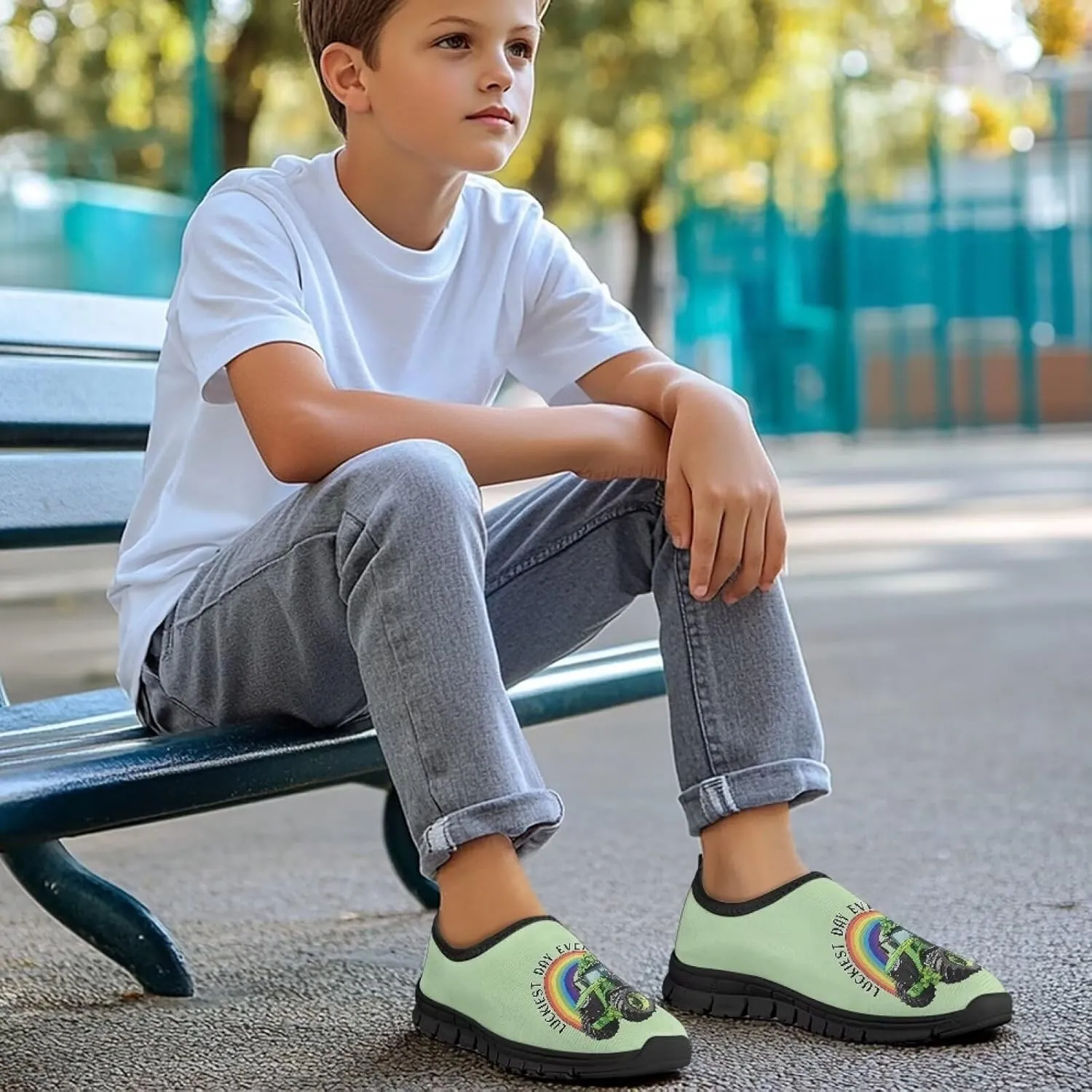 St. Patrick's Day Shoes Boys Slip On Tennis Shoes Kids Running Shoes