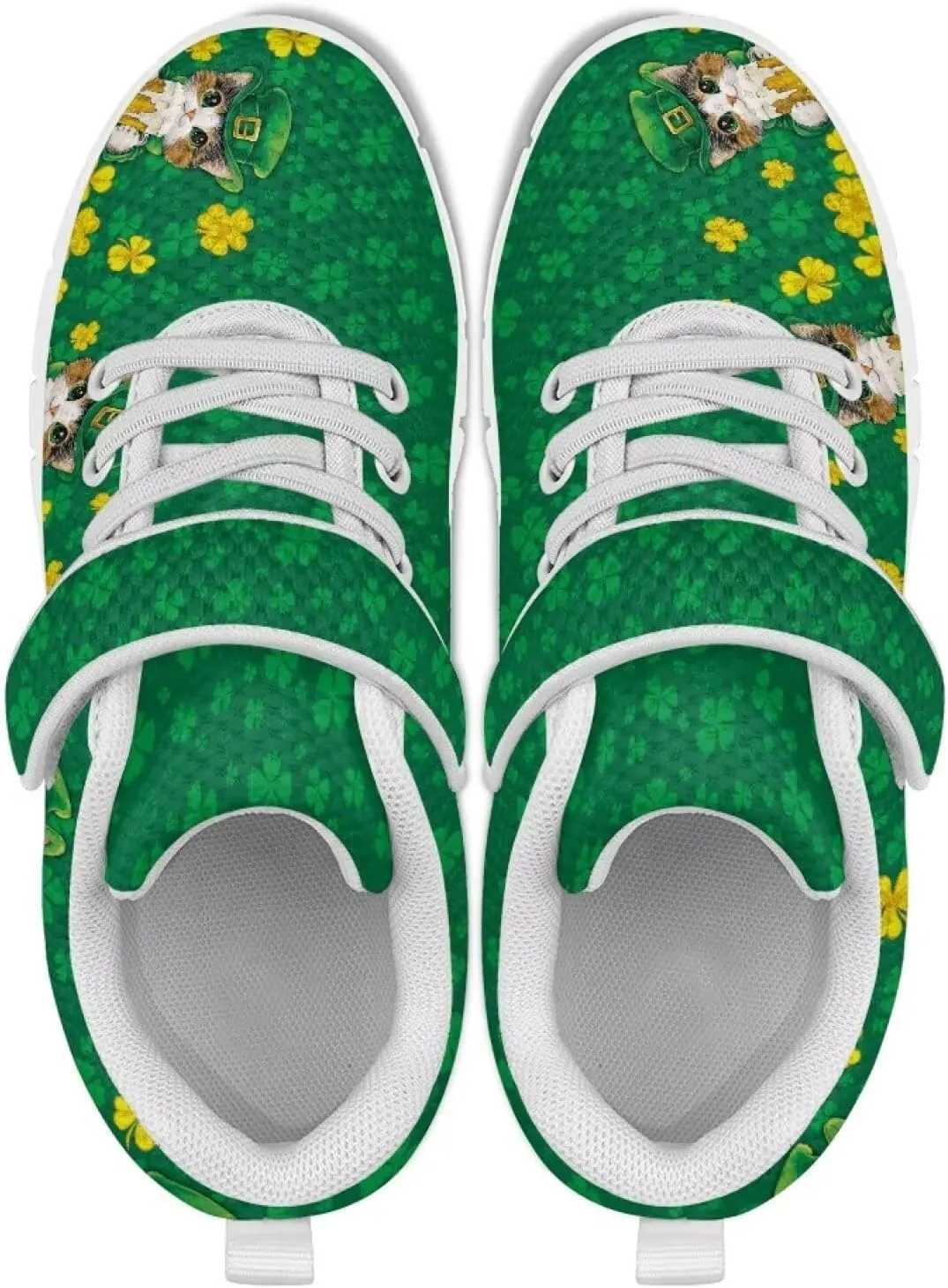 St. Patrick's Day Slip On Shoes for Girls Leaves Sneakers Size 11-2.5