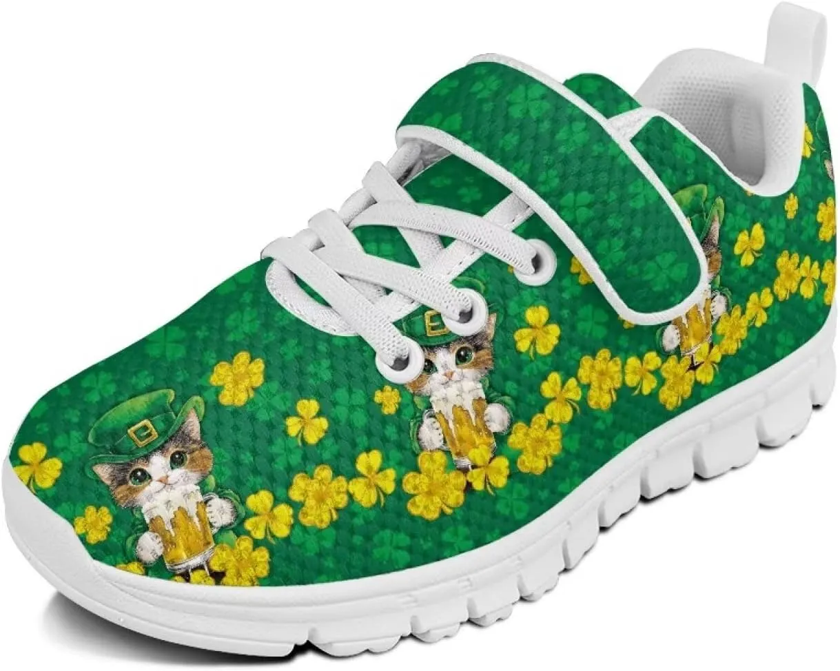 St. Patrick's Day Slip On Shoes for Girls Leaves Sneakers Size 11-2.5
