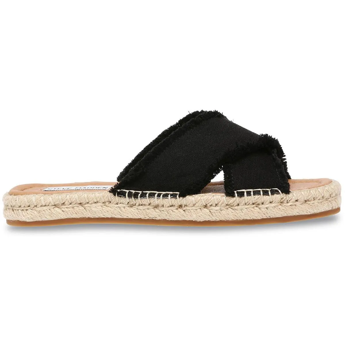 Steve Madden Womens Zelina Canvas Espadrille Slide Sandals