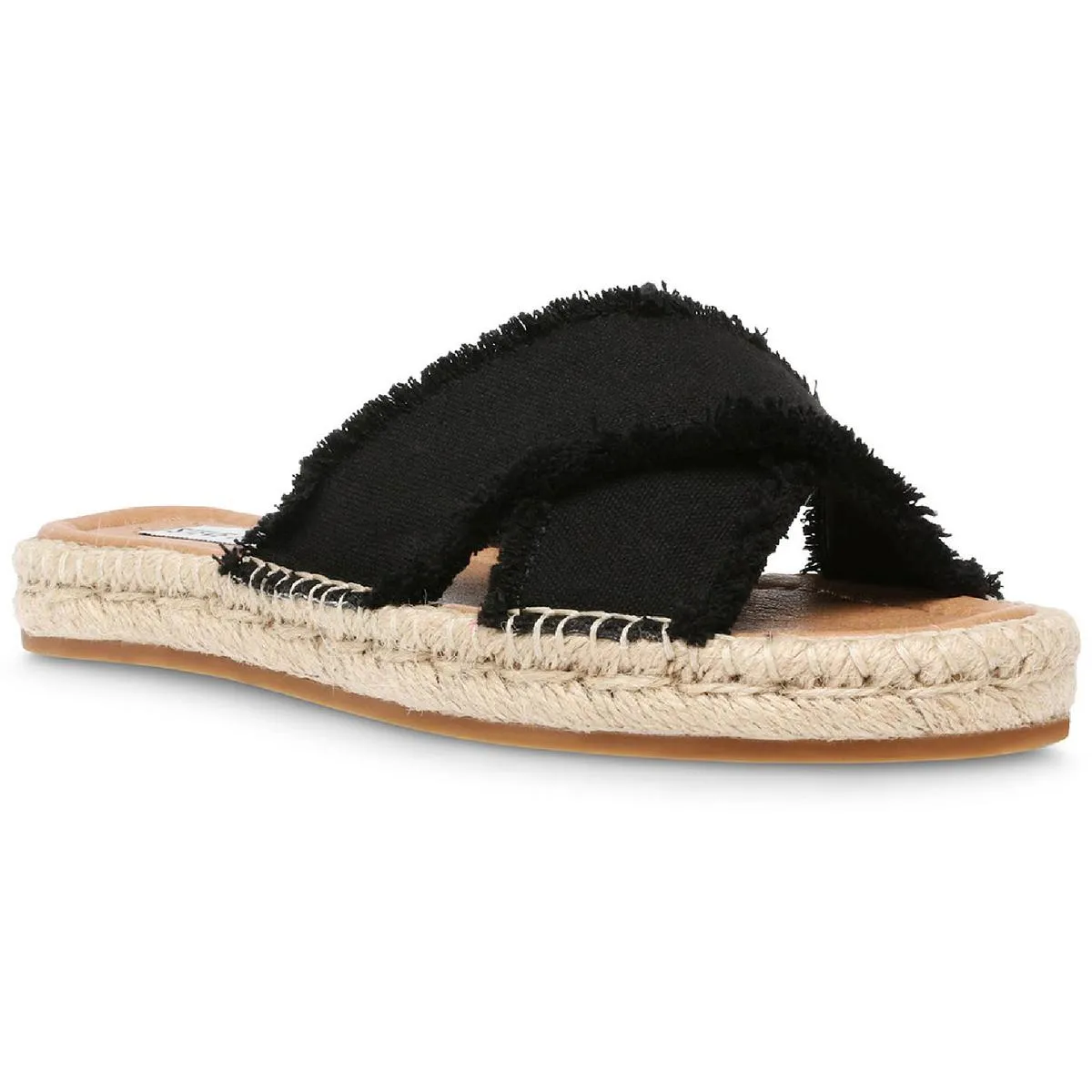 Steve Madden Womens Zelina Canvas Espadrille Slide Sandals