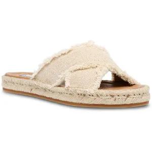 Steve Madden Womens Zelina Canvas Espadrille Slide Sandals