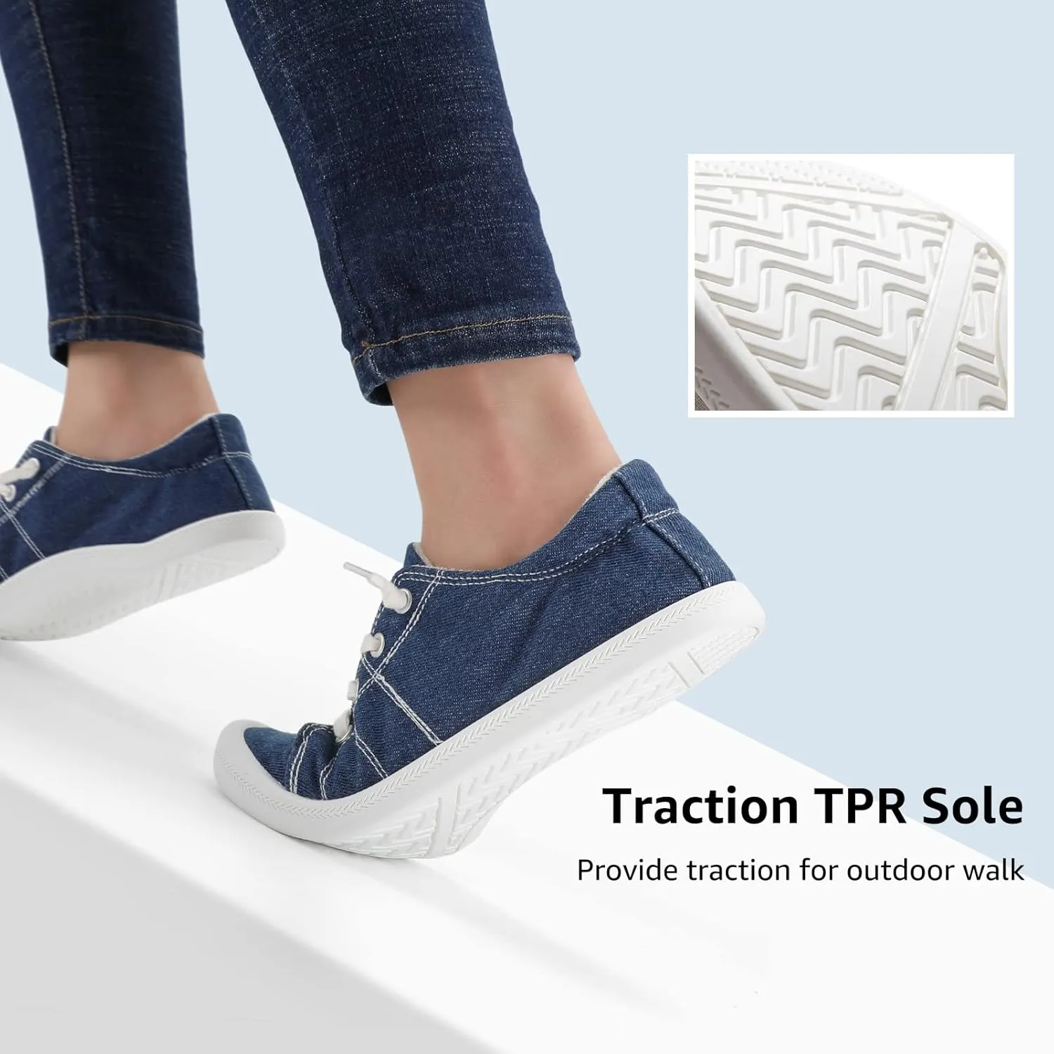 STQ Slip On Canvas Shoes for Womens Casual Fashion Sneakers with Arch Support